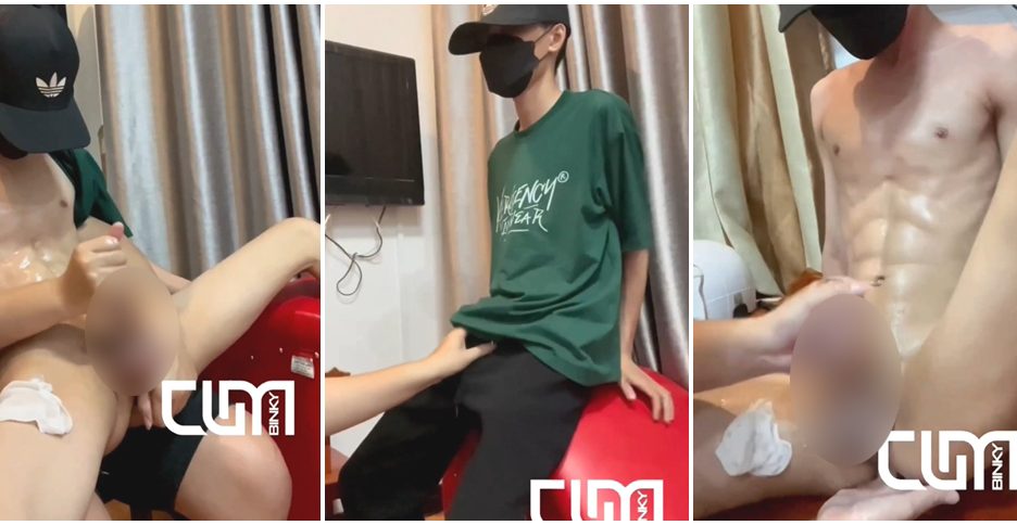 Binky cum x boy slim cặc to