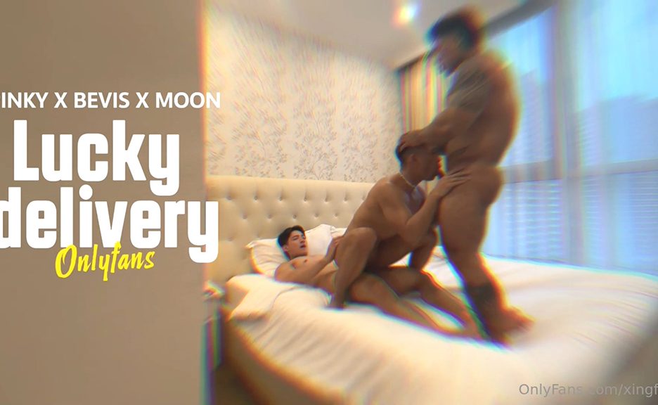 Pinky x Bevis x Moon – Lucky Delivery 3Some